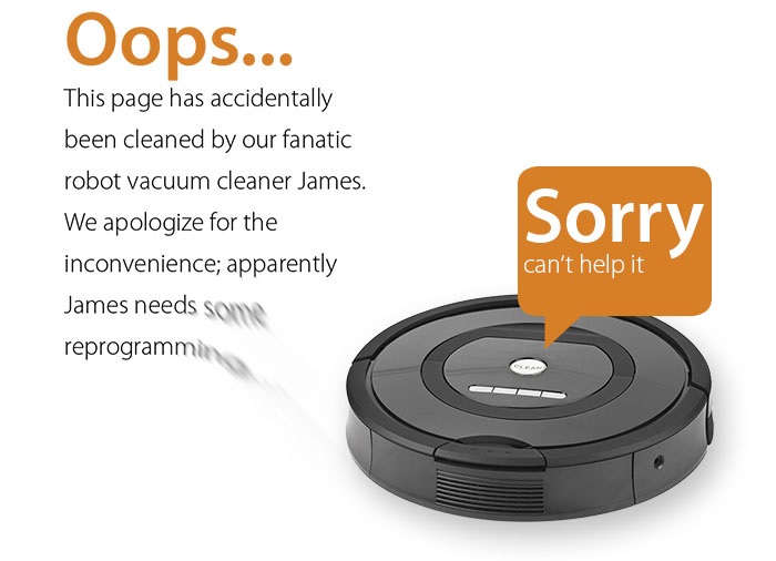 Oops... James cleaned the page | Smartwares Group 404-page